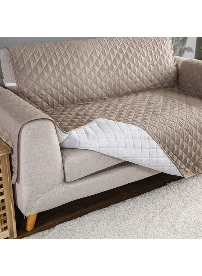 1/2/3 Seater Sofa Cover Quilted Anti-wear Anti-Slip Couch Recliner Furniture Protector (Color : Coffee, Size : 3 Seater) - Image 5